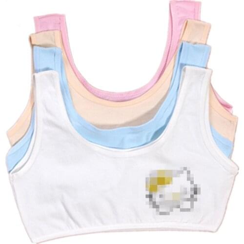 Girls Underwear Teenage Training Bra For Girl Cat Print Sports Bra Top For Teens 6-12 Years Adolescente Lingerie