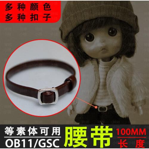 OB11 Doll Belt Handmade PU Material Unisex Diy Waist Leather Belt Doll Accessories For OB11 Doll Body Decoration