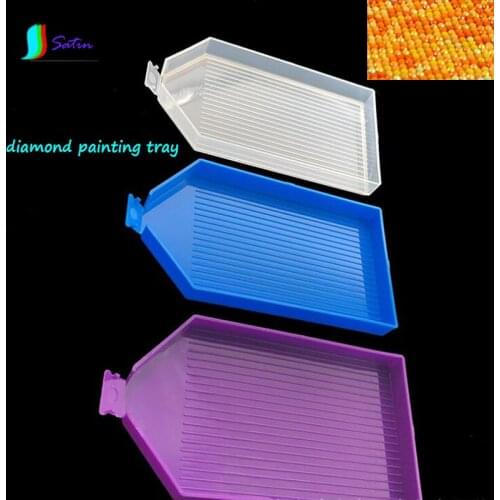 Wholesale 10PCS New 5D DIY Diamond Painting Diamond Embroidery Large Capacity Big Drill Plate Plastic Tray Big Kits gift Tray