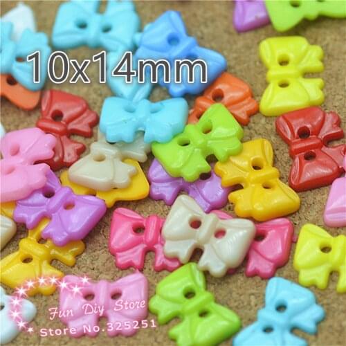 50pcs bowknot plastic cartoon button mix color wholesale Childrens clothes button accessories