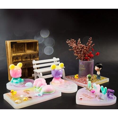 Clear Clay Molds Making Pottery Tools Ceramics Molds Polymer Clay Resin Craft Mould Round Oval Square Shaped Silicone Portable