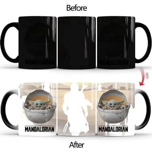Drop Shipping 1Pcs New 350ml Creative Cute Baby Pets Color Changing Mugs Coffee Milk Ceramic Cups Best Gift for Children Friends