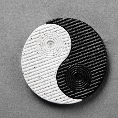 Tai Chi Pattern Shape Candle Silicone Mold for DIY Handmade Ornaments Epoxy Resin Water Coaster Candle Handicrafts Soap Making