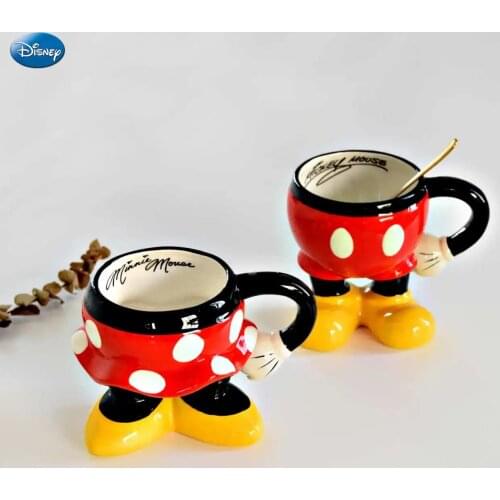 Disney Cute Hong Kong Version Mickey Bust Mug Mug Water Tea Cup Ceramic Cup Couple Pair Cup Kids Cartoon Cup Mug