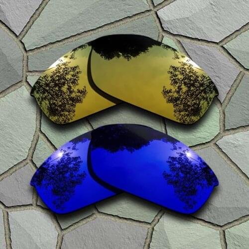 Yellow Golden&Violet Blue Sunglasses Polarized Replacement Lenses for Oakley Flak Jacket