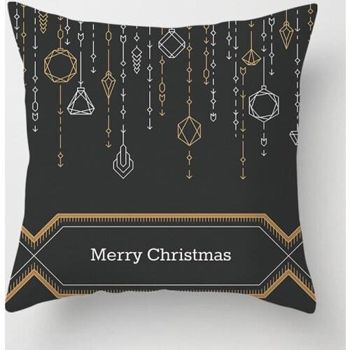 Modern minimalist style Christmas geometric abstract pattern pillowcase office sofa cushion cover bedside pillowcase 45x45cm