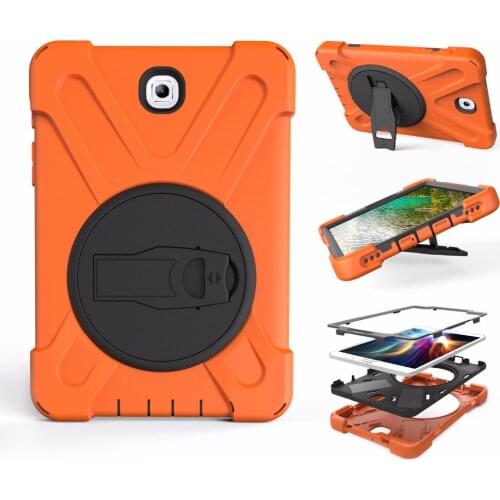 Heavy Duty Tablet Case Silicon Back Cover Case For Samsung Galaxy Tab S2 T710 SM-T710 8.0 Inch Protective Stand Holder Case