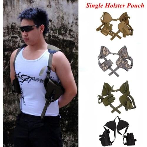 Tactical Right Hand Holster Pouch With Magazine Pouch Universal Pistol Gun Shoulder Holster Concealed Carry Holsters
