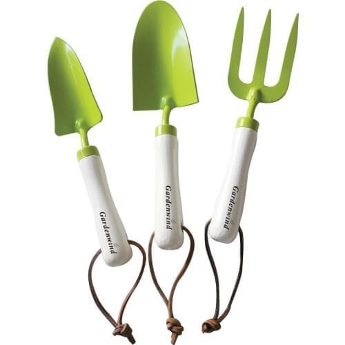 Gardenwind Green Metal 3-Piece Wooden White Handle Shovel Pitcher Narrow Shovel Garden Set 22620 Free Shipping Fast From turkey