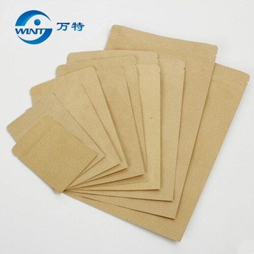 10CM*15CM,100pcs/lot,Zipper/zip lock Kraft paper bag kraft bag,gift/coffee/tea bag Snack/blank brown kraft bag without window