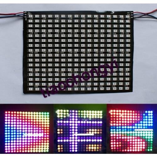 16*16 256LEDs WS2811 WS2812B 5050 RGB Digital Pixel Flex Panel Addressable 5V