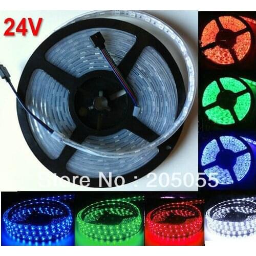 5M 5050SMD RGB LED Strip 300 Led Flexible light 60led/M waterproof 24V IP67