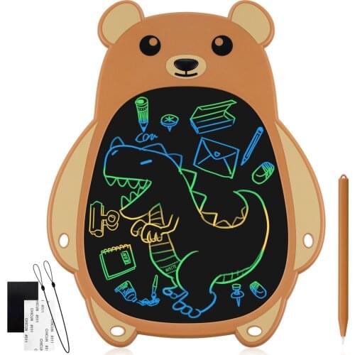 Lcd Writing Tablet 8 Inch Drawing Pad Doodle Board with Colorful Screen and Carton Animals Shape Educational Toy Gifts for Kids