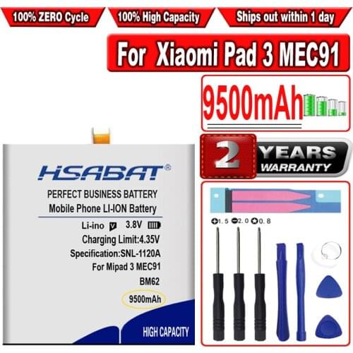 HSABAT 9500mAh BM62 Battery for Xiaomi Pad 3 Mipad 3 MEC91
