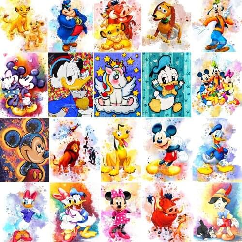 Diamond Painting Disney Cartoon Donald Duck Full Square/Round Handmade Mosaic Rhinestone Embroidery Mickey Mouse Home Decoration