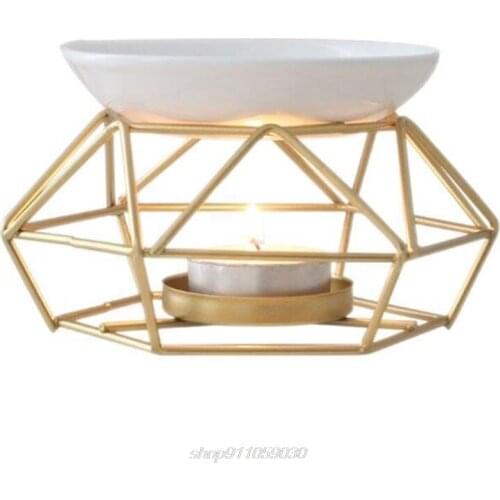 Aromatic Oil Burner, Geometric Ceramic Essential Oil Candle Holders Wax Melt Burn Home Decor Crafts Ideal Gift M12 21 Dropship