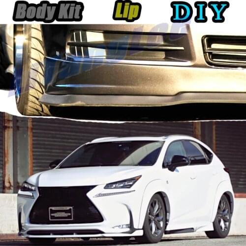 Car Bumper Lip Front Spoiler Skirt Deflector For Lexus NX 200 240 300h AZ10 2014~2020 Tune Car Modified Body Kit VIP Hella Flush