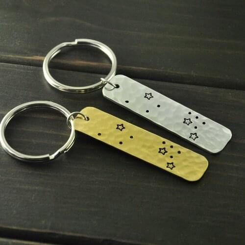 Leo Constellation keychain,Leo Sign Birthday Gift, Horoscope Pendant keychain, Astrology Jewelry,Zodiac key chain Ring