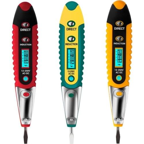 Multi Digital Test Pencil AC 12-250V Tester Electrical Screwdriver LCD Display Voltage Detector Test Pen Electrician Tools