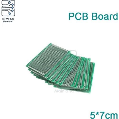 Double Sided Prototype PCB Breadboard 5x7 cm FR4 Glass Fiber 50x70 mm Diy Kit Tinned Universal Circuit Expansion Board Module