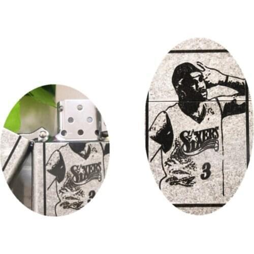 Famous No. 3 basketball star antique silver Kerosene gasoline petroleum oil cigarette lighter New Cool Boyfriend Smoking gift