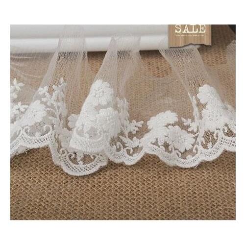 Hot sale Quality 9cm unilateral Xiaozhi daisy lace embroidery DIY craft materials