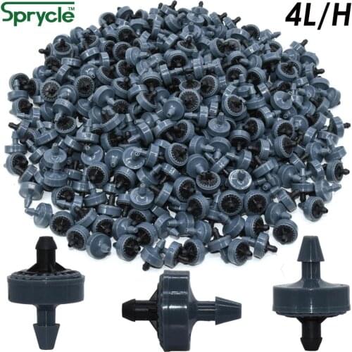 SPRYCLE 20PCS 2L 4L 8L Steady Flow Pressure Compensating Dripper Emitter Shunt Irrigation Dripper Garden Drip System Greenhouse