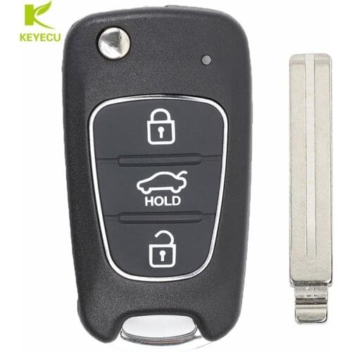 KEYECU Replacement New Upgraded Flip Remote Key Fob 433MHz ID46 for 2007 2008 2009 2010 2011 2012 Hyundai I30 P/N: 95430-2L600