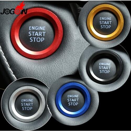 Push Start Stop Engine Button Ring Cover Trim Sticker For Toyota Yaris Prius V C Corolla Auris Camry Avalon Crown Avensis Allion