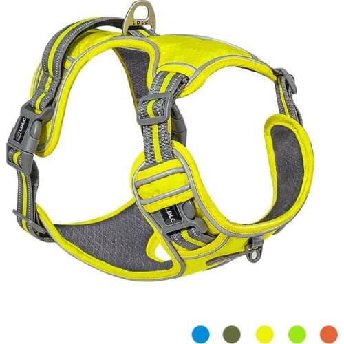 Reflective Nylon Pet Dog Harness Dog Padded Vest Adjustable Chest Strap Safety Lead All Weathers For large medium small Dogs
