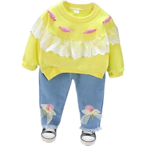 New Spring Autumn Baby Girl Clothes Suit Children Fashion T-Shirt Pants 2Pcs/Set Toddler Sports Casual Clothing Kids Tracksuits