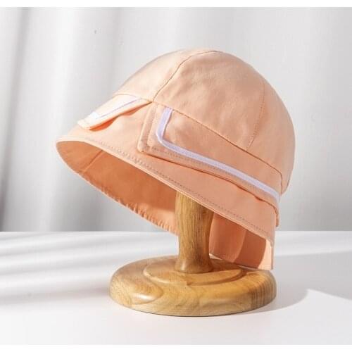Womens Bucket Hat Collar Design Style Spring And Summer Panama For Girls Fashion Trend Thin Face Foldable Female Bucket Hat
