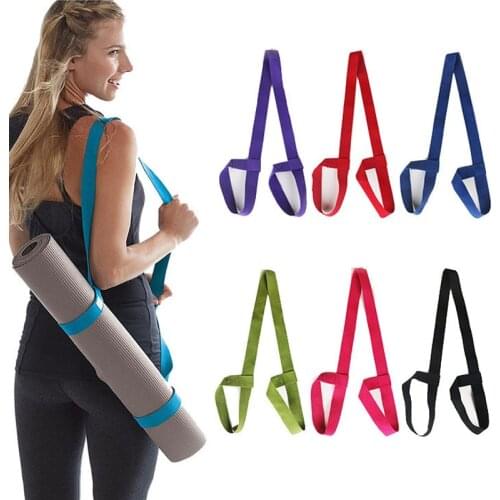 Portable Yoga Mat Strap Sling Adjustable Durable Cotton Sports Sling Shoulder Carry Belt Workout Stretch For Gym Exercise Mats