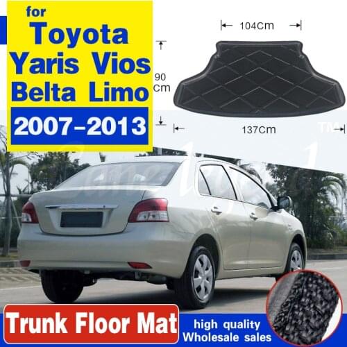 Fit For Toyota Yaris Vios Belta 2007 2008 2009 2010-2013 Rear Trunk Liner Boot Mat Cargo Tray Protector Floor Carpet Mud Kick