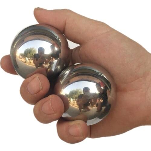 2 pcs 40mm/520g 45mm/720g Polished health iron fitness ball hand pieces health-care handball massage ball