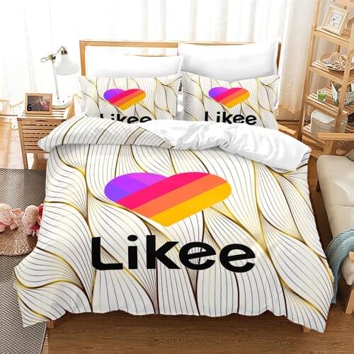 Likee Bedding Set Single Twin Full Queen King Size Lover Likee Bed Set Childrens Kid Bedroom Duvetcover Sets Heart-shaped 010