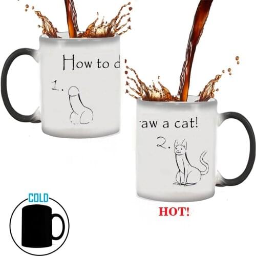 Drop shipping safe package simple coffee mug how to draw a cat creative mug best gift mug cup