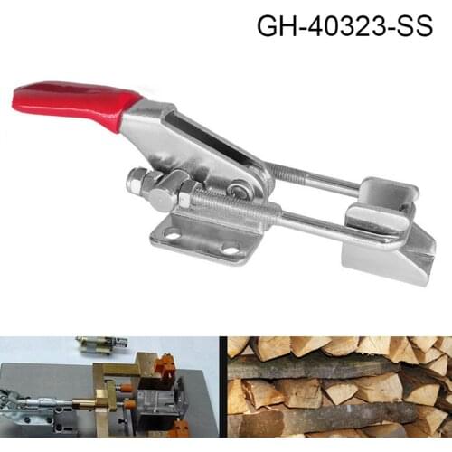 GH-40323-SS Stainless Steel Adjustable Locking Clasp Quick-Release Toggle Clamp Pull Action Latch Hand 163kg Woodworking Tool