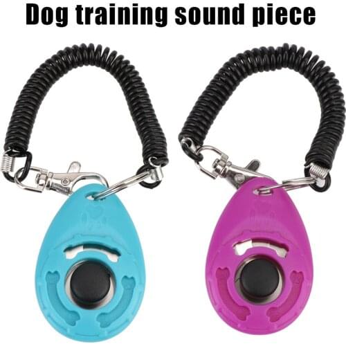 Click Sound Key Chain Adjustable Wrist Strap Pet Cat Dog Training Clicker Dog Supplies Dogs Trainer Aid Tool Plastic 1 Pcs