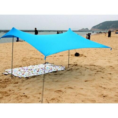 Family Beach Sunshade Lightweight Sun Shade Tent With Sandbag Anchors Comfortable For Parks & Outdoor Camping Dropshipping