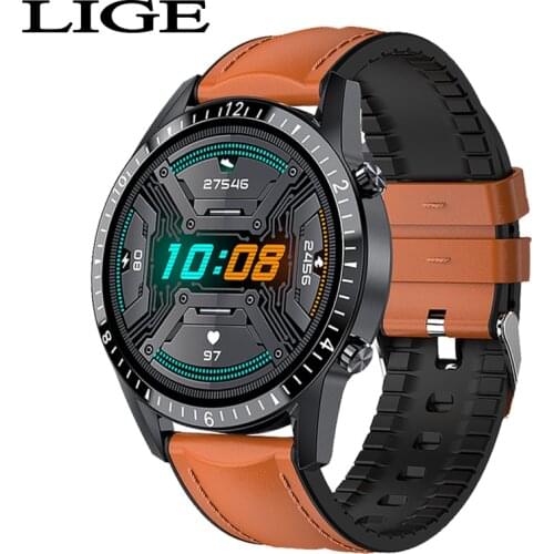 LIGE New 2020 Bluetooth Phone Smart Watch Men IP67 Waterproof Sport Multifunction Fitness Watch Heart rate Tracker smartwatch