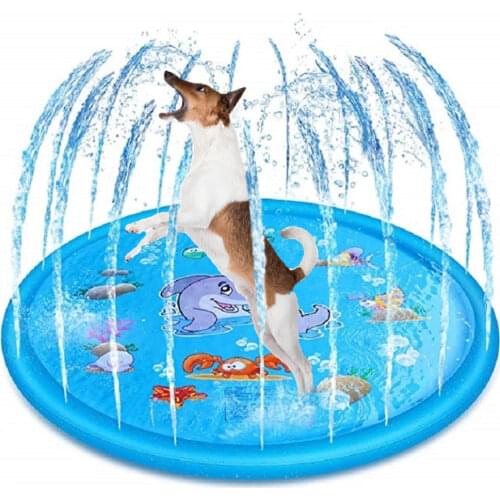 Summer Pet Sprinkler Pad Cushion Dog Outdoor Play Cooling Mat Inflatable Water Spray Pad Swimming Pool Tub Cool Pet Dog Mats