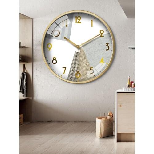 Metal Fashion Wall Clock Silent Classic Nordic Round Simple Luxury Wall Clock Decoration Reloj De Pared Home Decor BD50WC