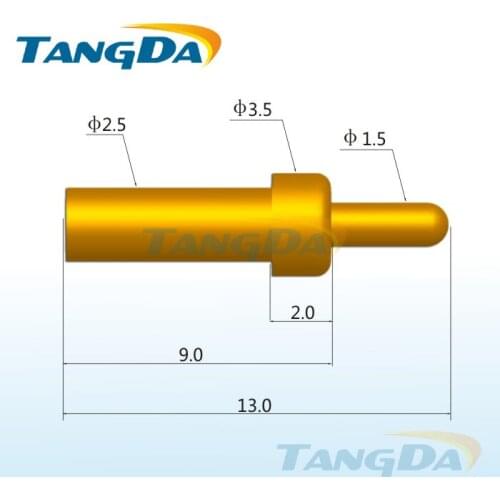 Tangda pogo pin connector DHL/EMS D3.5*13.0mm 1.5A Conductive signal pin High current spring probe