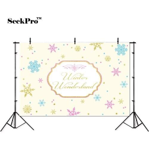 Thin vinyl winter wonderland snowflake baby children photo Background Printed Professional indoor Photographic studio Backdrop