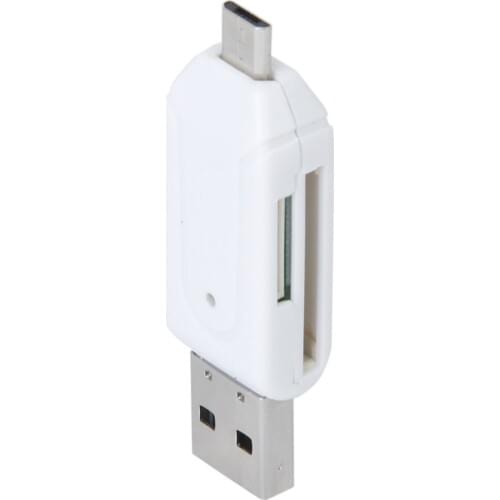 USB 2.0 + USB mini OTG SD Card Reader Cell Phone Tablet PC