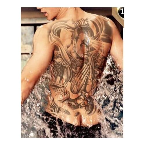 Waterproof Temporary Tattoo Sticker fighter God mens whole back tattoo large tatto stickers flash tatoo fake tattoos for women