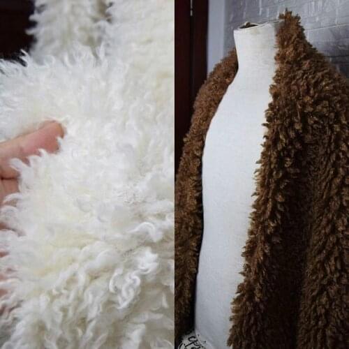 High grade thickened imitation cashmere plush fur fabric For Sewing Coat Counter Backgroud Homedecor Faux Fur Fabric