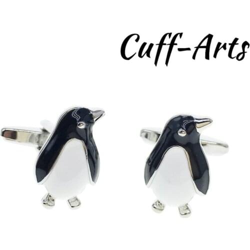 Luxury Cufflinks For Mens And Women Penguin Cufflinks clear Cuff Button High Quality Accessoire gift for groom wedding C10394