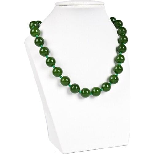 Taiwan jade 12mm Diy Deisign Necklace Knotted Malay jasper Size For Jewelry Women Making 18inch Wholesale H12